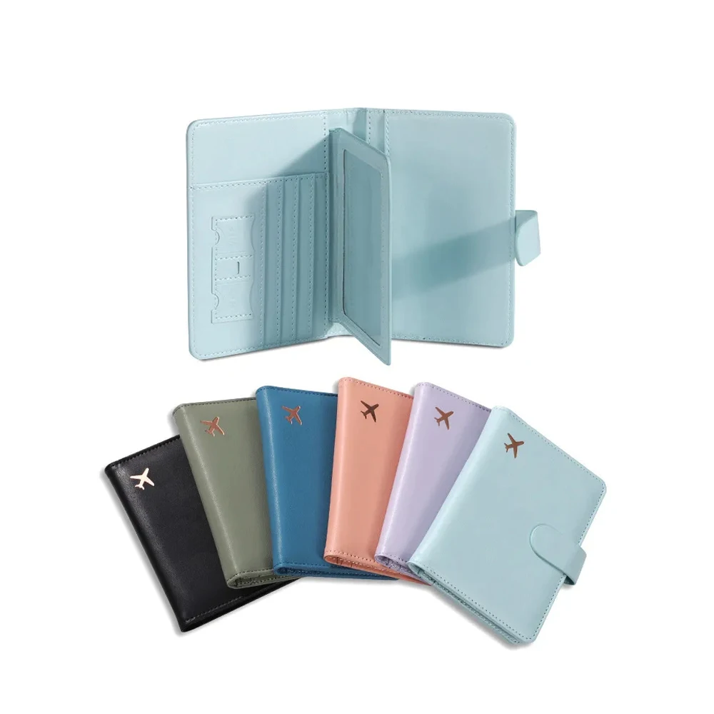 In Stock Travel Us Singapore Japan Korean Uk Leather Passport Holder Wallet With Cards Pen Cash Ticket Slot