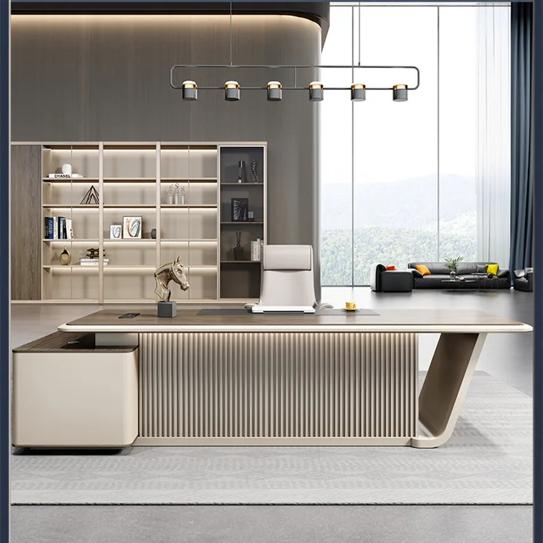 Shunde office furniture big size executive modern L shaped luxury CEO desk