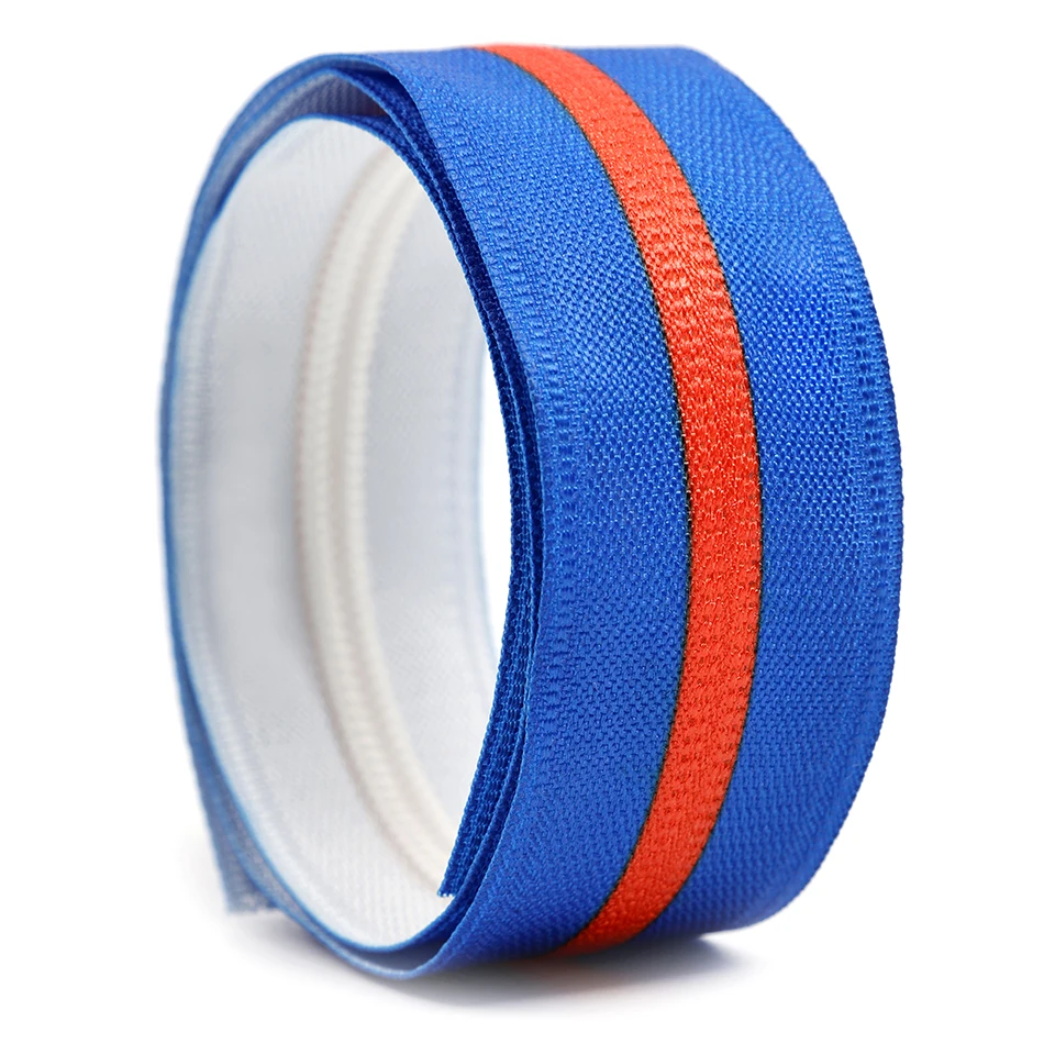 Reverse Nylon Zipper Roll For Waffle Red White Green Strip Zebra Striped Tape In Meters Sewing Accessories Reverse Nylon Zipper