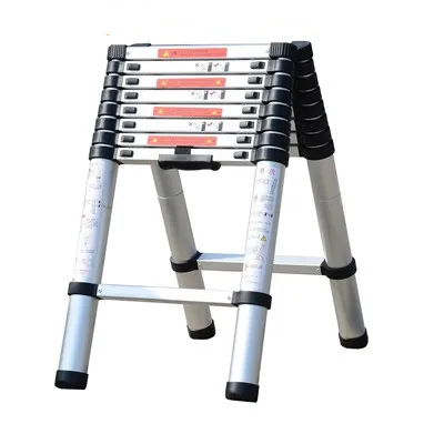 High quality A-type herringbone stable and adjustable aluminum alloy  foldable telescopic ladders