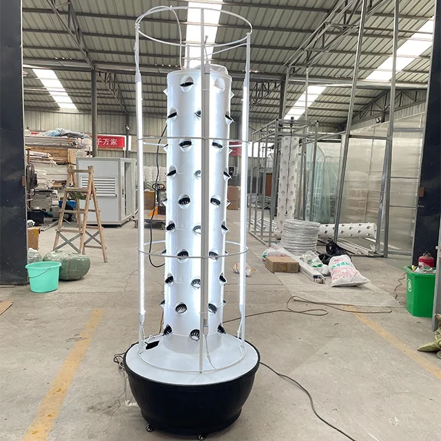 Vertical column hydroponic aeroponic planting system aeroponic tower