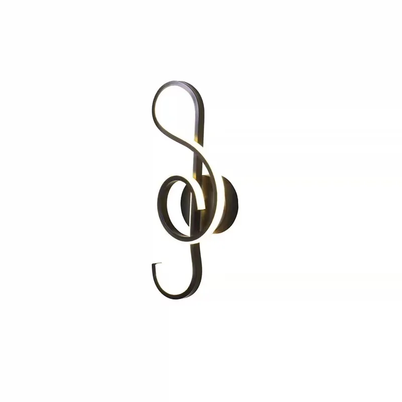 Modern Nordic Designer Indoor Lighting Aluminum Phonogram Shade Led Wall Sconce Light Fixture