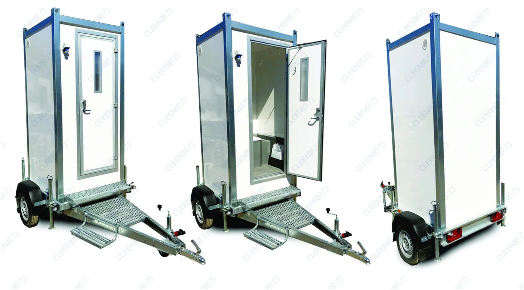 trailer portable toilets mobile plastic Wecare Restrooms Outdoor Mobile Plastic Bathroom Trailer Washroom Camping Toilet