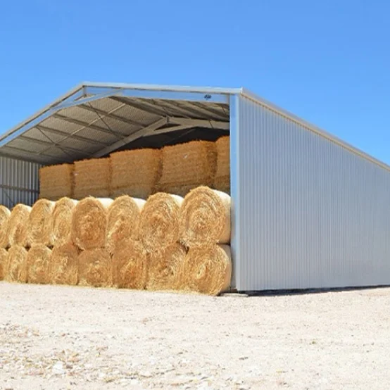 Processing Prefabricated Steel Structure Hay shed Barn Insulated Dog Kennel Shed Farm Warehouse shed construction