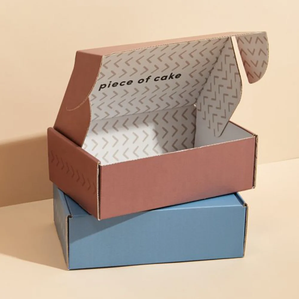 Custom Pink Corrugated Carton Shipping Boxes Apparel Packaging With Logo, Lingerie Underwear Box For Dress Cloth Mailer Gift Box