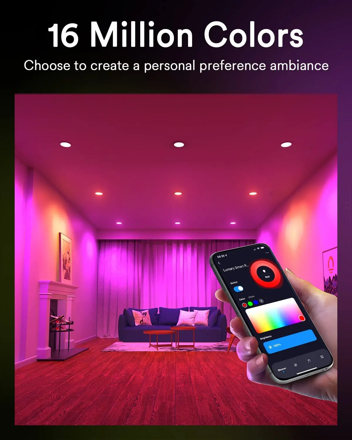 Hot selling 8 inch ultra thin Rgbw led downlight dimmable etl recessed lighting slim panel downlight