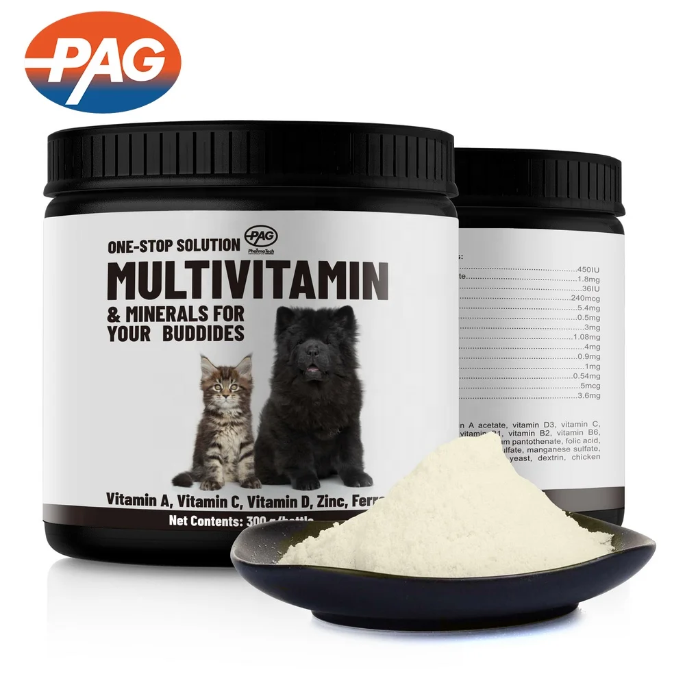 Pet Supplement Multivitamin & Mineral Powder Vitamin Calcium Pantothenate Manganese Dog Cats Vitamins Pet Care