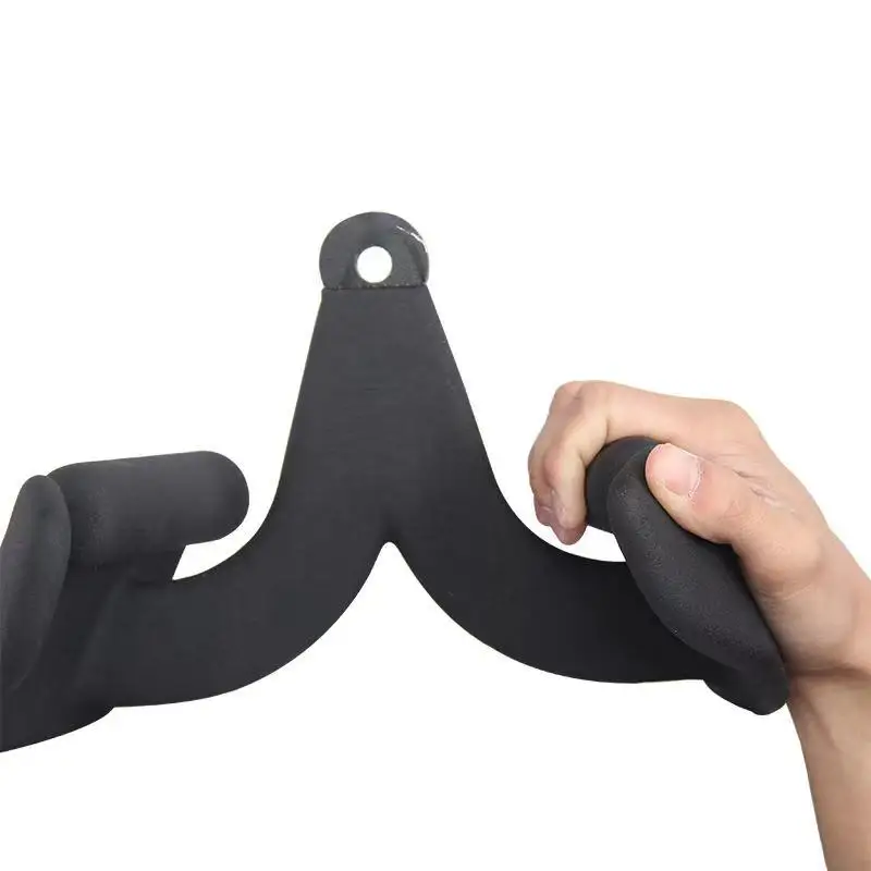 T-bar V-bar Pulley Cable Machine Attachments Bicep Curl Tricep Pulldown Back Strength Training Handle Grips Pull Bar Press Down