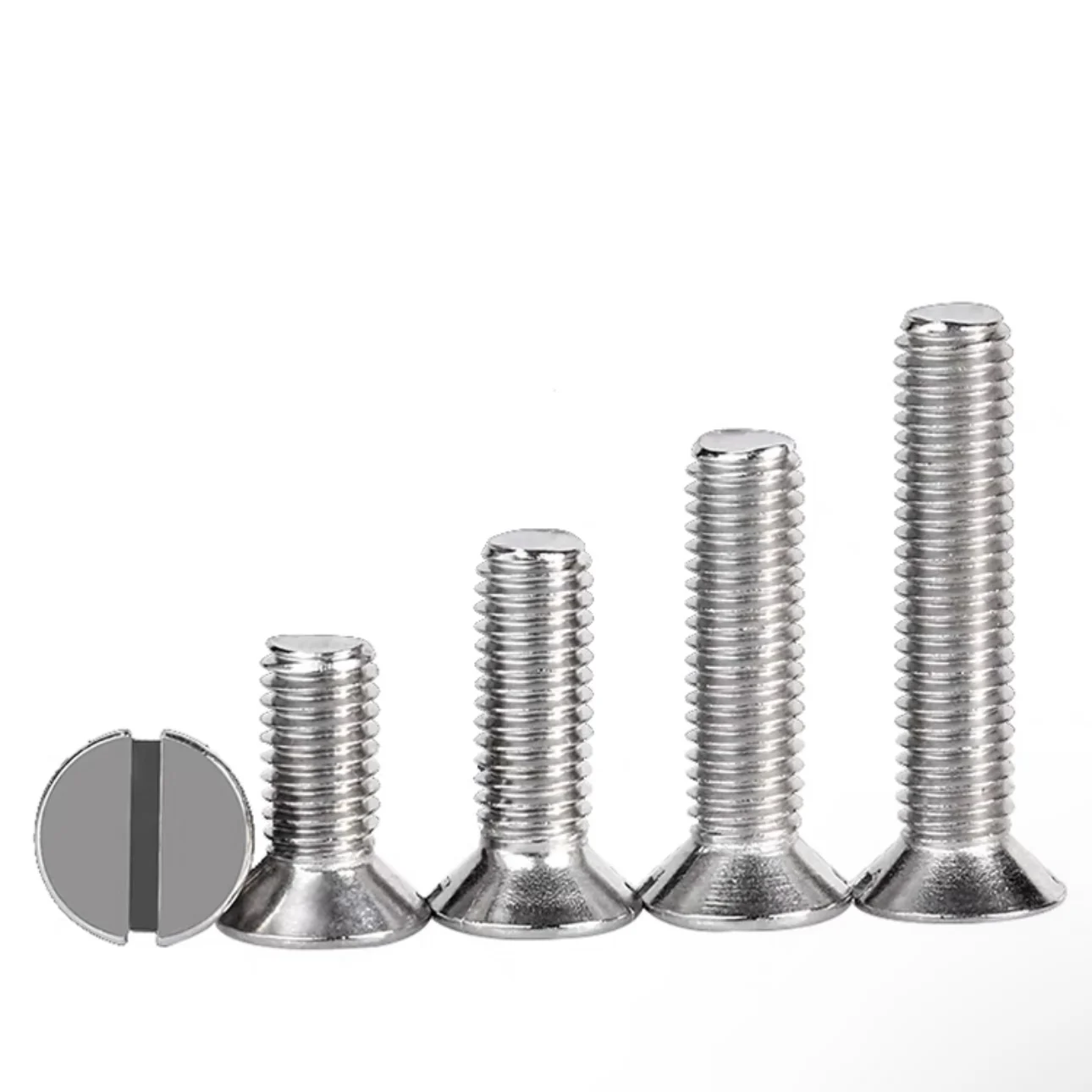 DIN963 304 316 Stainless Steel Bronze Copper M1.6-M10 Slotted Flat Countersunk Head Machine Screws