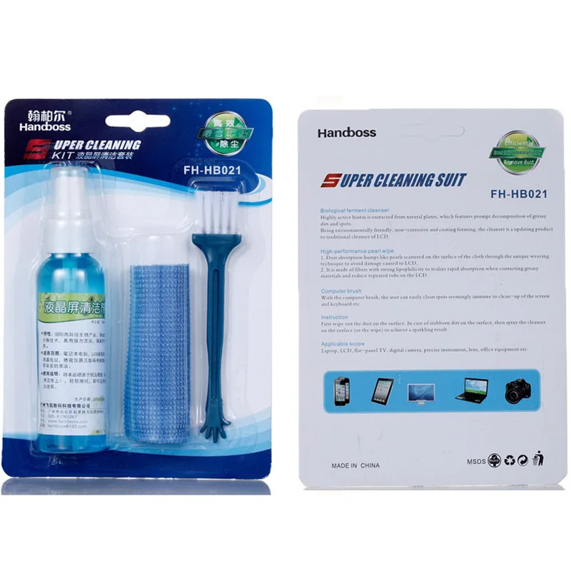 Набор для чистки компьютера 3 в 1, жидкость для чистки и щетка для ЖК-экрана ноутбука, набор для чистки 021