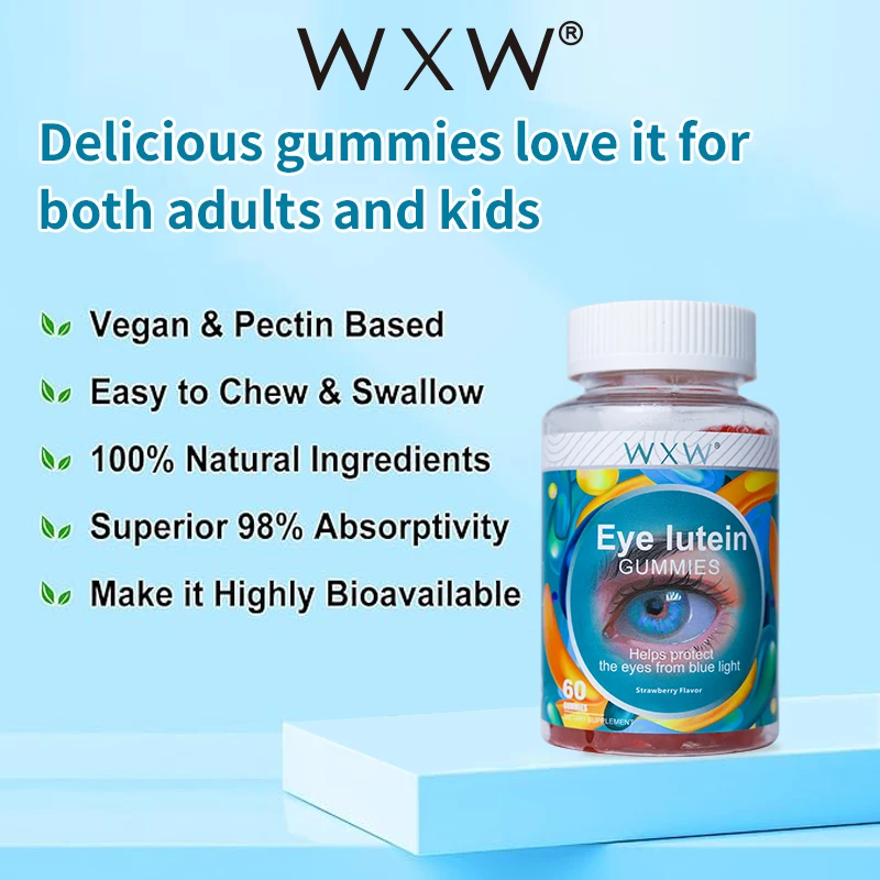 Stock WXW High Quality Eye Lutein Gummies Lutein Supplement For Bright Eyes Eye Health Care Gummies