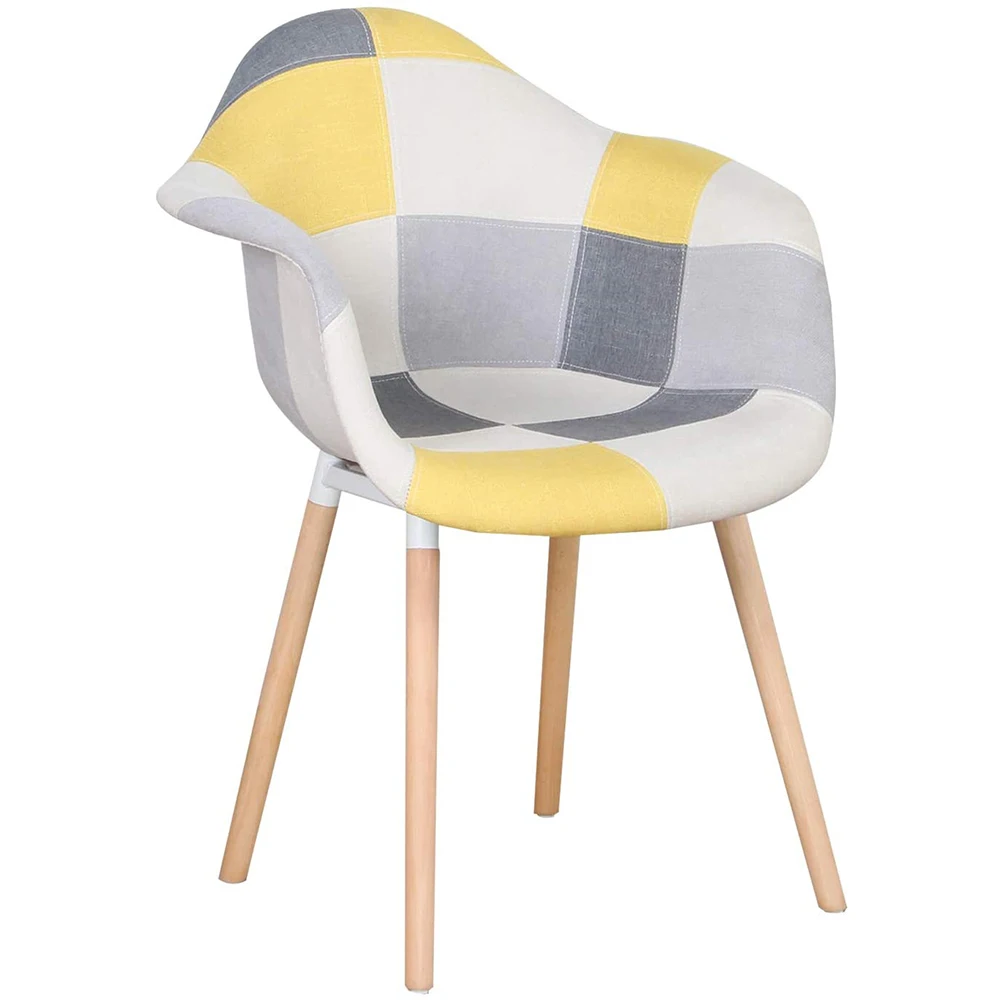 Wholesale modern living room furniture silla Restaurant Living Room chair design chaise Simple Dining Patchwork Chair Armchair