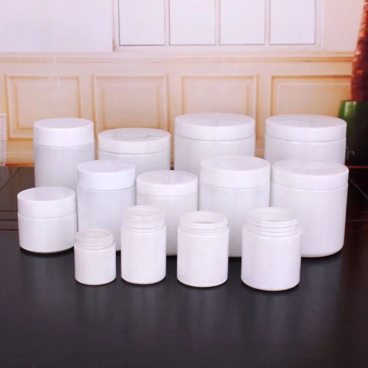 
1oz 3oz 6 oz 12oz matte black glass storage cylinder jars glass jar with plastic screw lid 