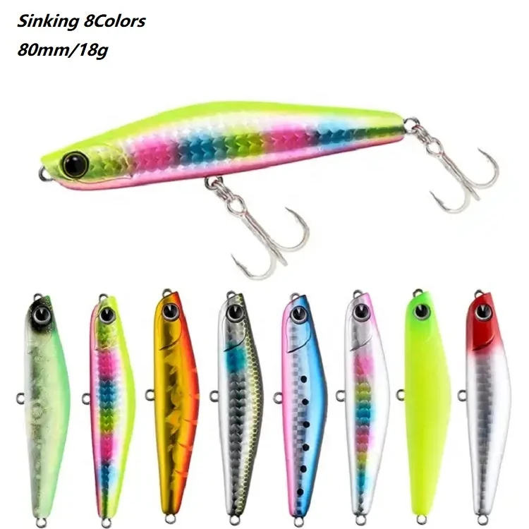 Высококачественные жесткие приманки 80 мм 18 г