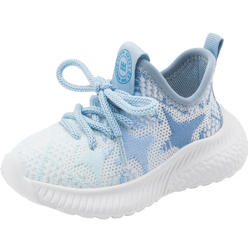 Ebmini fashion all-match comfortable breathable ultra-light flying woven boys and girls casual clunky sneakers