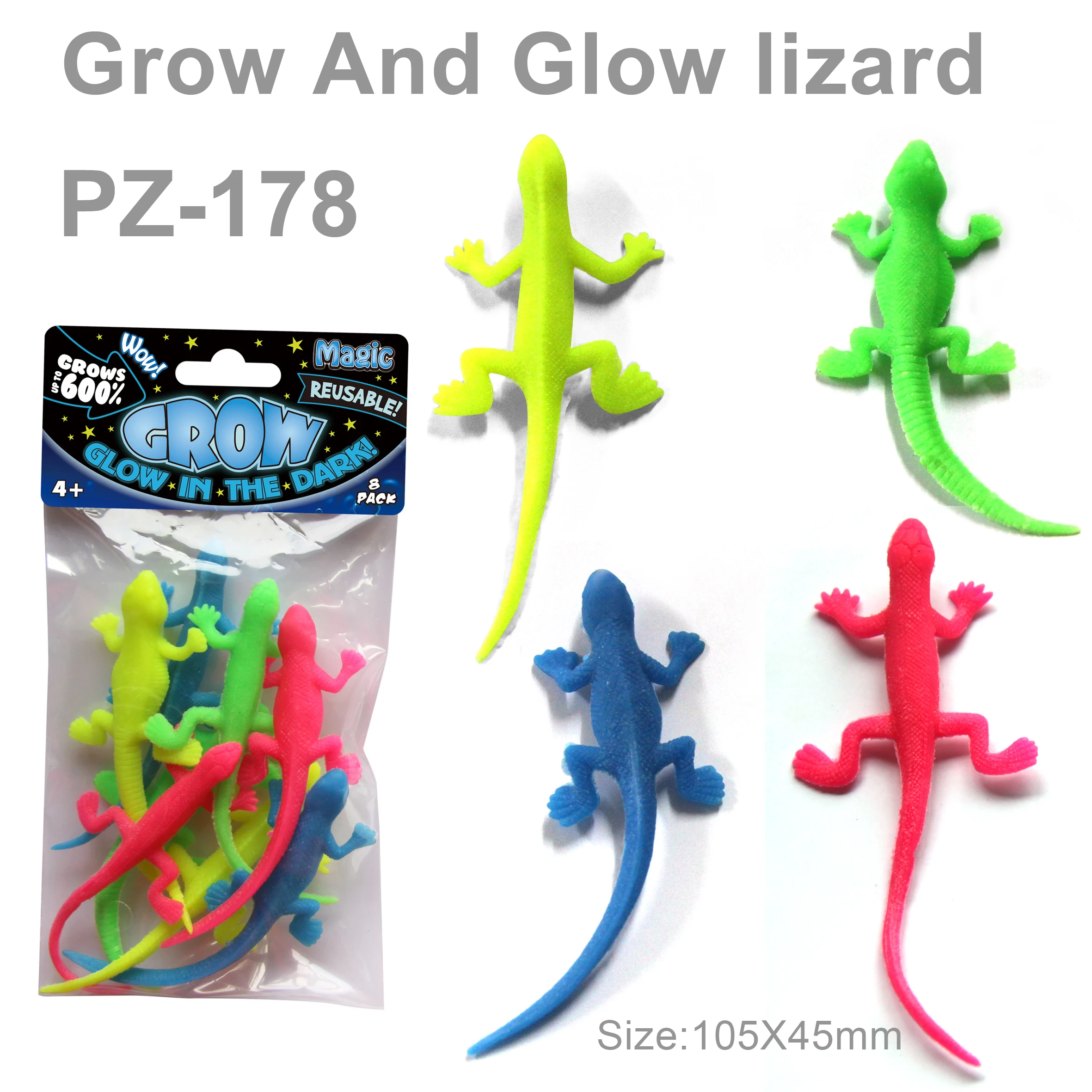 Grow Glow Snake Spider Sea Animals Dinosaur Lizard Color Changing Insects Water Expandable Toys