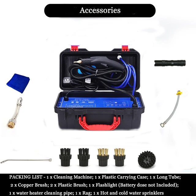 Factory Professional  Autos air conditioner steamers with ozone cold hot water Chemical-Free Pressurized steam cleaner portable