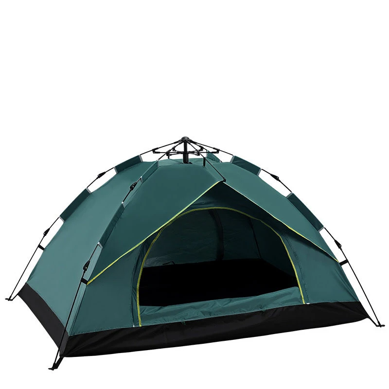 Outdoor 3-4 people beach thickening rainproof 2 people picnic automatic double camping speed open four-sided tent