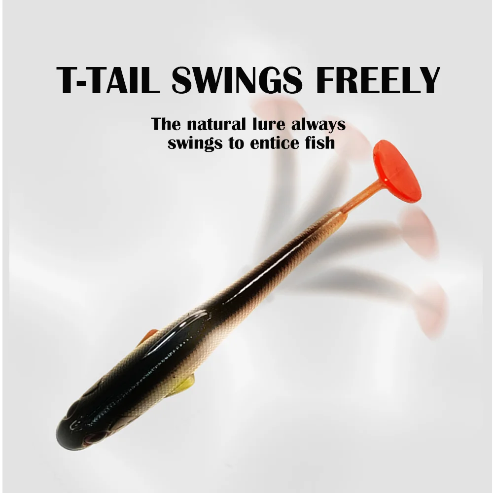 THORFORCE 90mm 12g Sinking Paddle Tail Realistic Shad Swimbait Jig Head Soft Vibrate Bait Bass Soft Fishing Lure