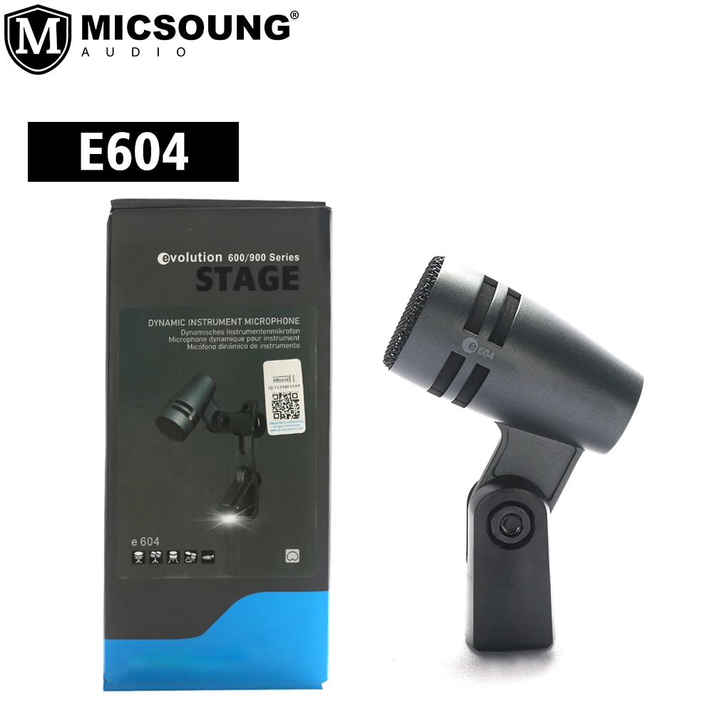 E604 Compact Dynamic Cardioid Instrument Microphone Drum Microphone Compatible With Toms Snares And Percussion