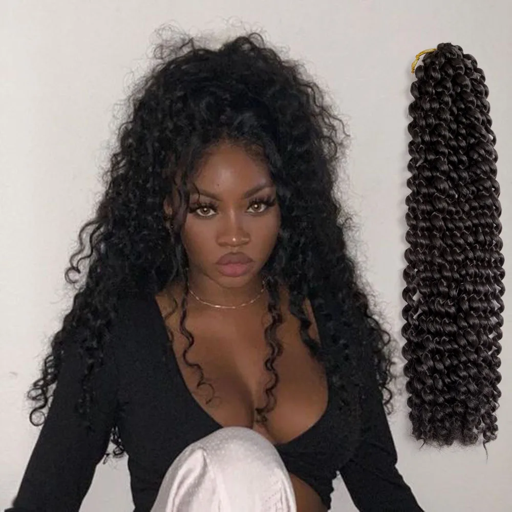 Pre-twisted Passion Twist Braiding Hair Crochet Hair Braid Passion Twist Hair Afro Curls Kinky Passion Twist 18 Inch