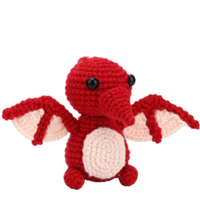 Factory price crochet dinosaur doll kit Handmade wool manufacture crochet kit for beginners creative hand-woven gift