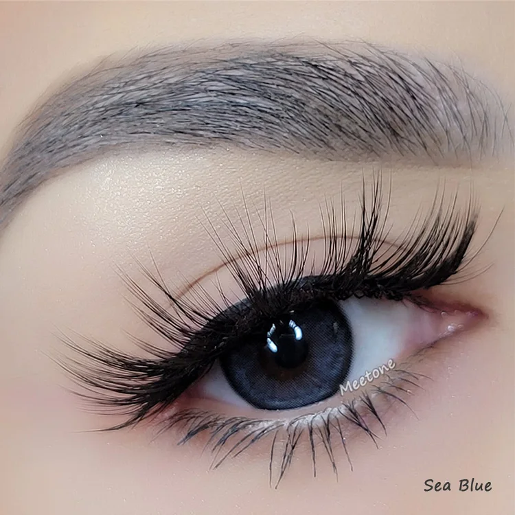 Meetone natural gray great quality high fashion accept oem eye contact lenses 3 tone