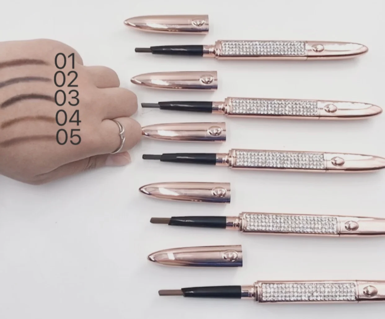 Wholesale Private Label Double Head Waterproof Brow Pencil 2 in 1 Private Label Eyebrow Pen