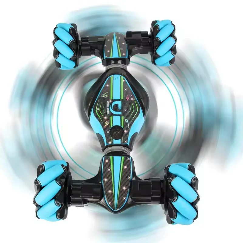 2.4Ghz Gesture Sensing Watch Remote Control  Four-Wheel Drive Stunt RC Car Lights Music Toys Kid