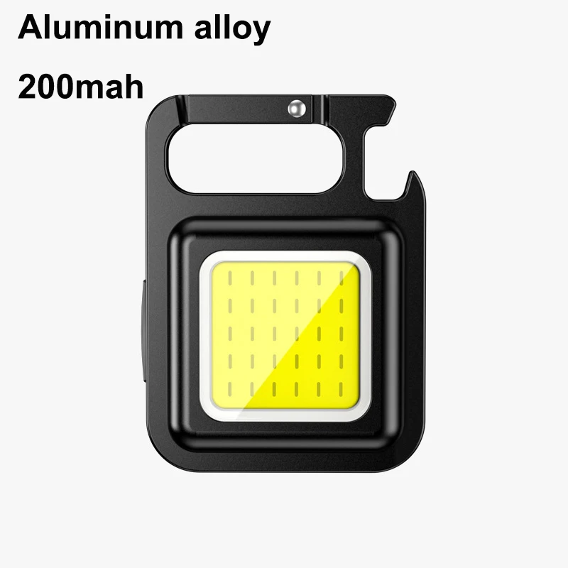 Multifunctional Portable Flashlight High Brightness Mini Work Light Strong Magnetic Portable Fishing Rechargeable Keychain Light