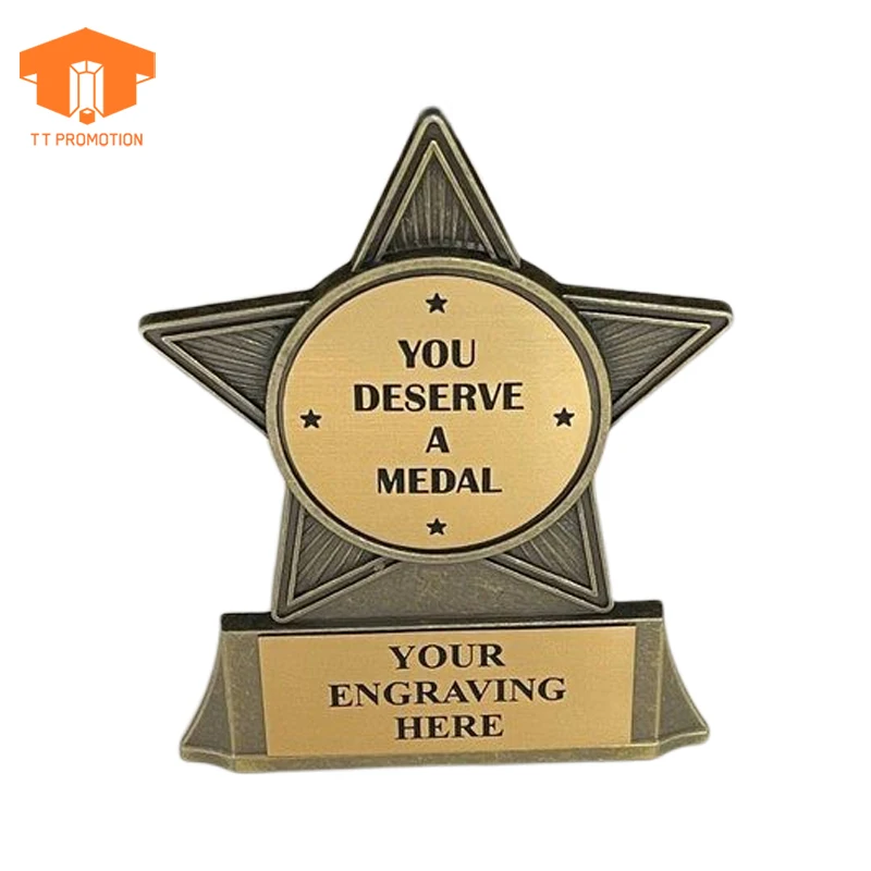 Personalized Unique Award You Deserve A Medal Trophy Mini Star Blank Medal Trophy