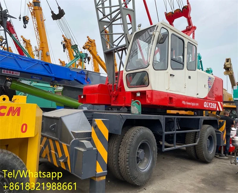 25 Ton Mounted Crane Hydraulic Truck Crane Harbin Hcmp Qly258 Wheel Crane For Sale
