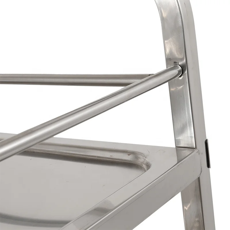 Stainless steel food trolley cart with wheels