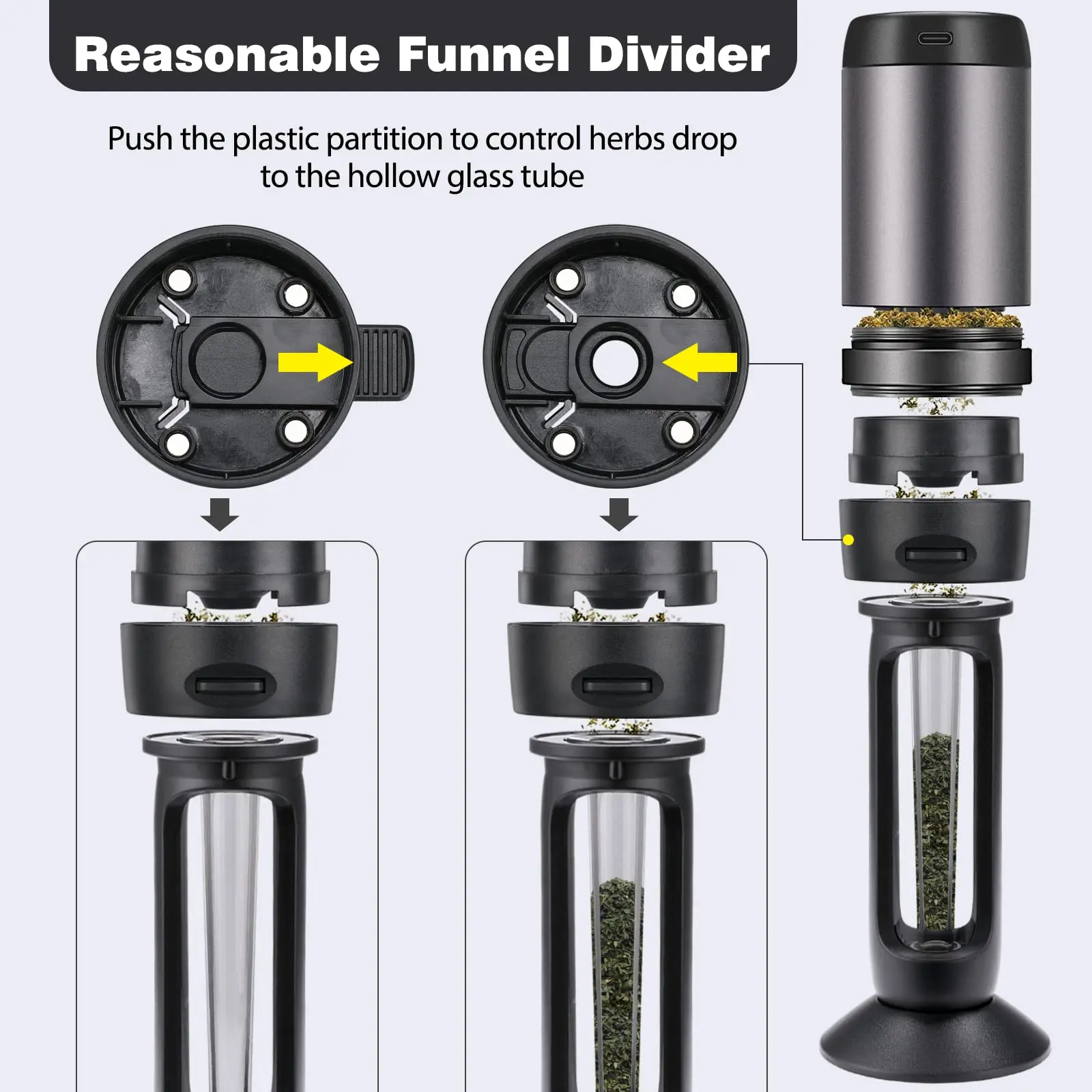 Roxyrolla Wholesale Custom LOGO Filling Electric Herb Grinder And Dispenser Tectonic9 Grinder Grinder Set