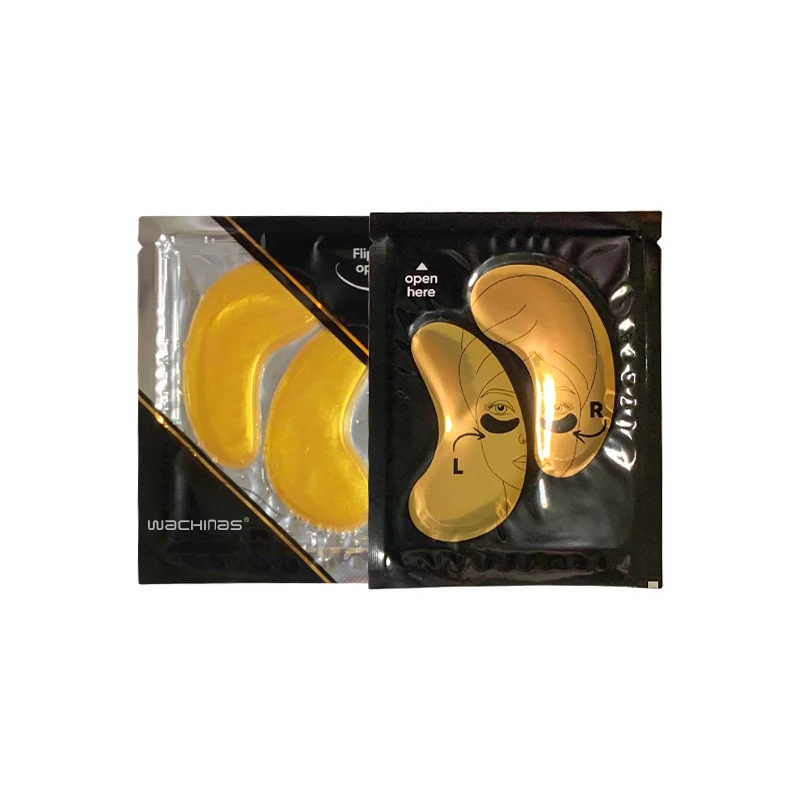 OEM 20 Pairs Eyes Care Treatment Wrinkle Patch Hydrogel Collagen Gel Mask 24k Gold Under Eye Patches