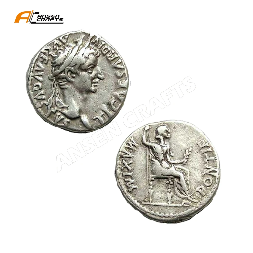 Factory Custom Ancient Metal Rome Roman Old Gold And Silver Souvenir Coins
