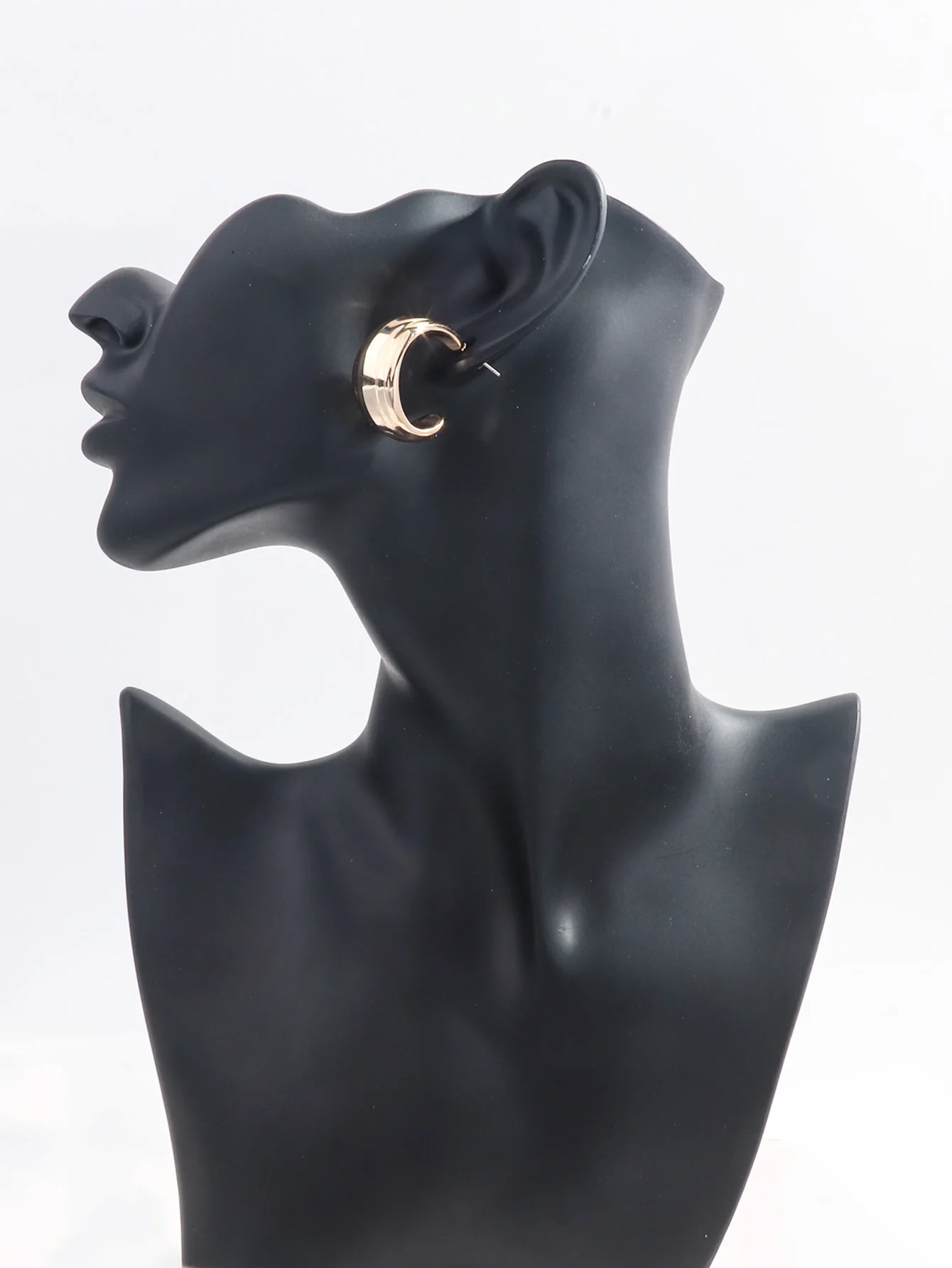 Luxury POP Fashion CC Accessories Silver 18k Gold Plated Party Jewelry Personality Chunky Punk Metal Acrylic Hoop Earrings