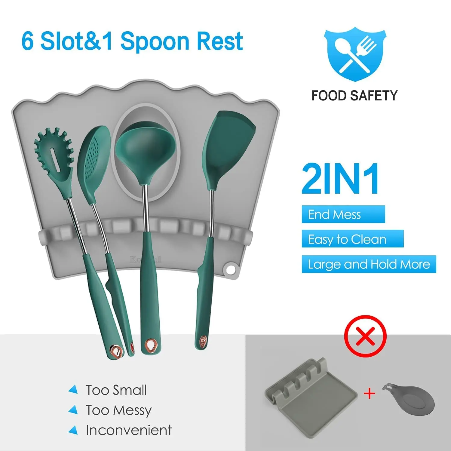 Высококачественная новая Нескользящая термостойкая кухонная утварь, подставка для ложки, подставка для ложки, держатели для посуды, силиконовая утварь с капельной подушкой