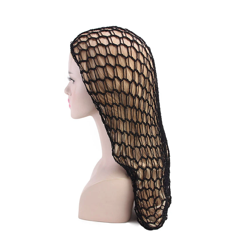 Large Crochet Hair Net Snood Mesh Rayon Knit Hat Women Hairnet Sleeping Cap Curly Hair Wraps M3755