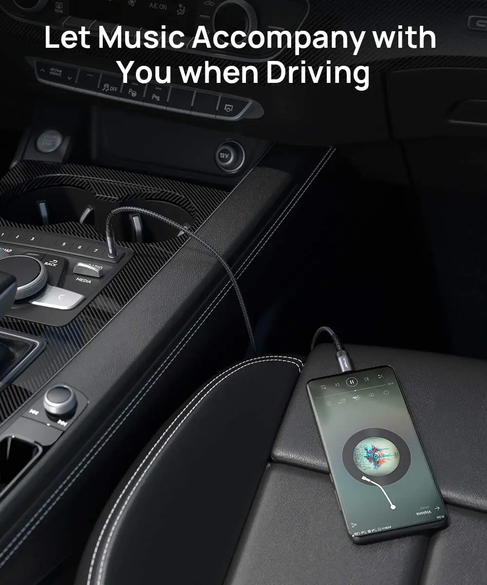 JSAUX USB C to 3.5mm Audio Aux Jack Cable Headphone Stereo Cord Car Compatible Cable for iPad Pro