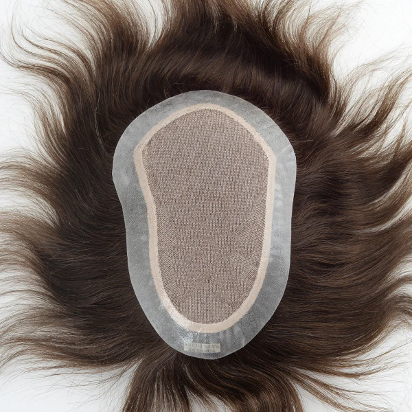  Парик для мужчин с шелковой верхней основой под заказ сменные накладки из человеческих волос