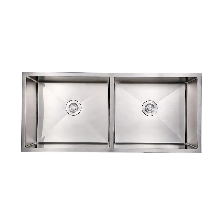 Индийская стильная кухонная раковина большой емкости из нержавеющей стали с двойным основанием от китайского оптового продавца