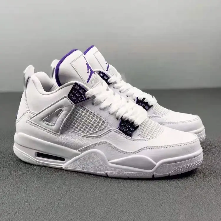 Free Shipping Nike air jordan 4 retro  Trendy  Retro Court Purple  style AJBasketball Sneakers Sports Running shoes