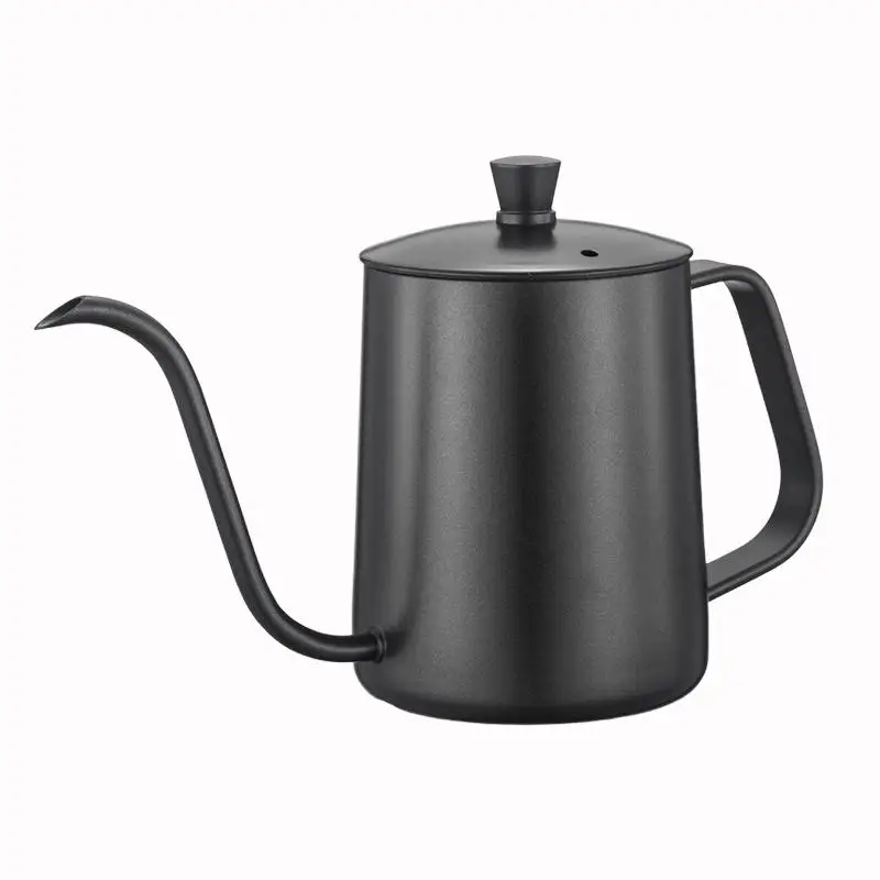 350ml Anti-scalding  Black Coating Thermos Arabic Tea Pot Gooseneck Coffee Pour Over Kettle