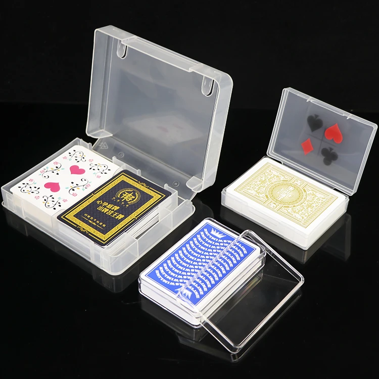 WEISHENG Factory Wholesale Plastic Clear Playing Card Case Animal Memory Game Poker Game Box Custom Playing Card Box