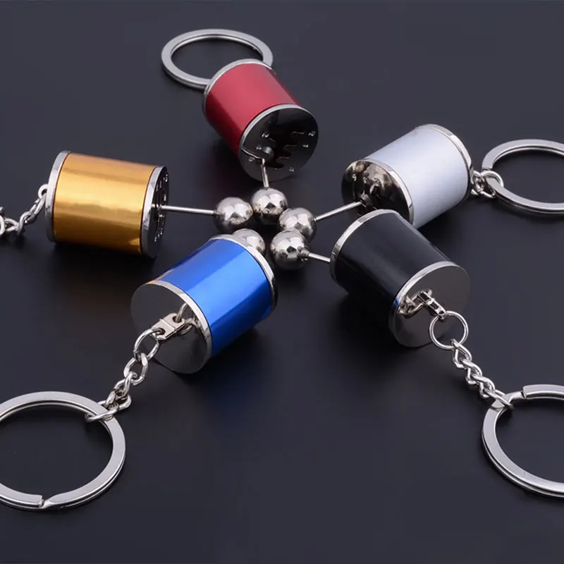 Key Chain Ring Fob Keyring Car 6 Speed Gearbox Gear Shift Racing Tuning Model Keychain