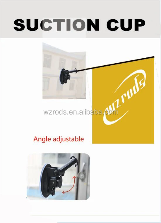 Weihai WZRODS Hot Sale custom flag Mini flag Teardrop Beach Adjustable Angle Window Wing Flag Pole Sucker Banner For Advertising
