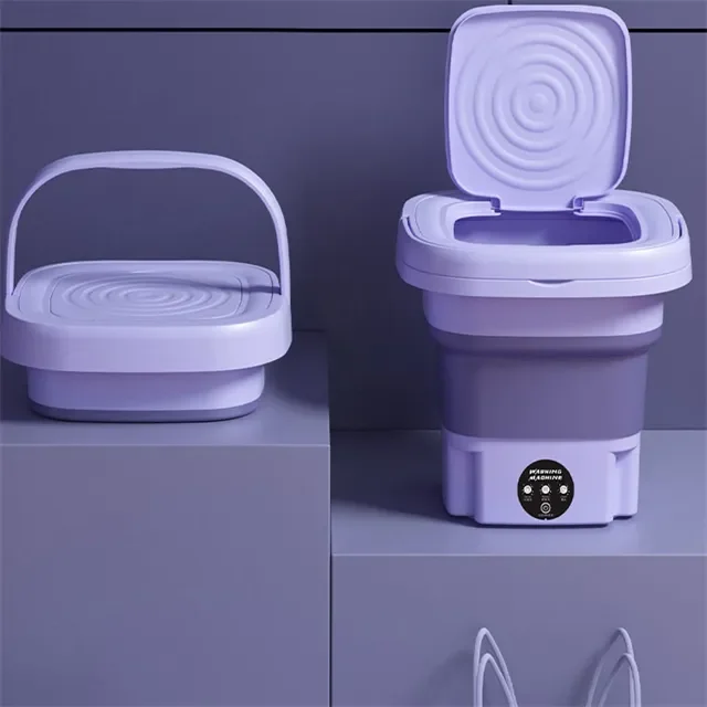 Fully-automatic Electric Underwear Socks Portable Front Folding Washing Machine Mini Foldable Tub Laundry Washer  With Spin Dry