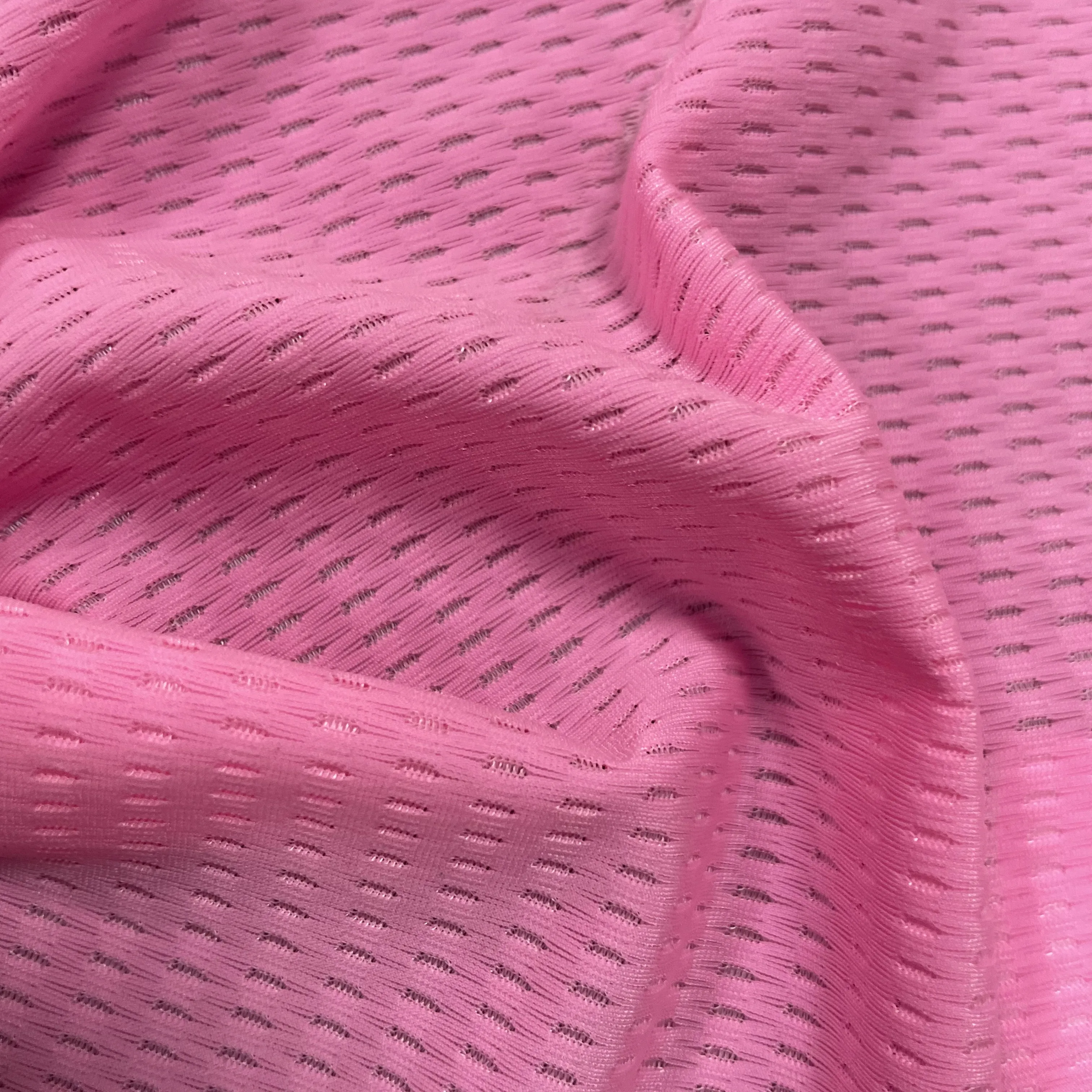 Sport Wear T-shirt Material 95% Polyester  5%spandex fabric Microfiber Eyelet-Bird-Eye Mesh Knit Fabric For Clothing