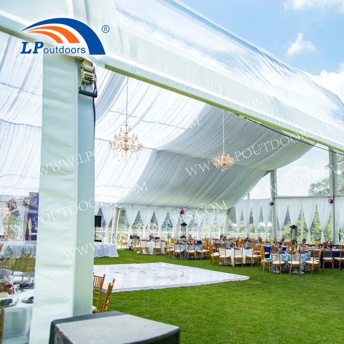 Special model structure large aluminum tent curved party tent for outdoors event